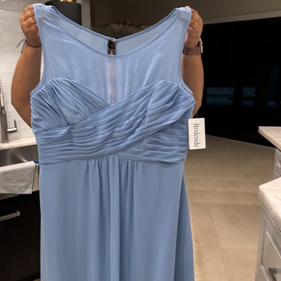 Brideside Bridesmaid Dress NWT size 20 unaltered Monica Sky Blue - Picture 5 of 7